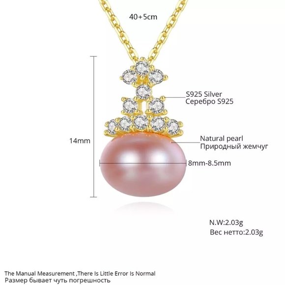 Beautiful Freshwater Pearl Drop Necklace - Picture 2 of 9